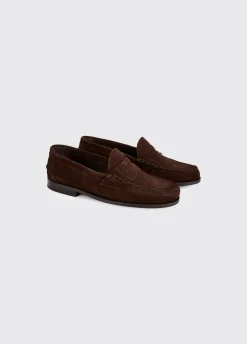 Stanford Men’s Suede Penny Loafer - Cigar