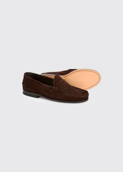 Stanford Men’s Suede Penny Loafer - Cigar