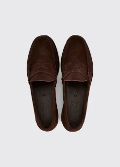 Stanford Men’s Suede Penny Loafer - Cigar