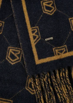 Templehouse Ladies Wool Scarf - Navy