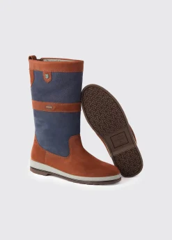 Ultima Ladies ExtraFit™ Sailing Boot - Navy/Brown